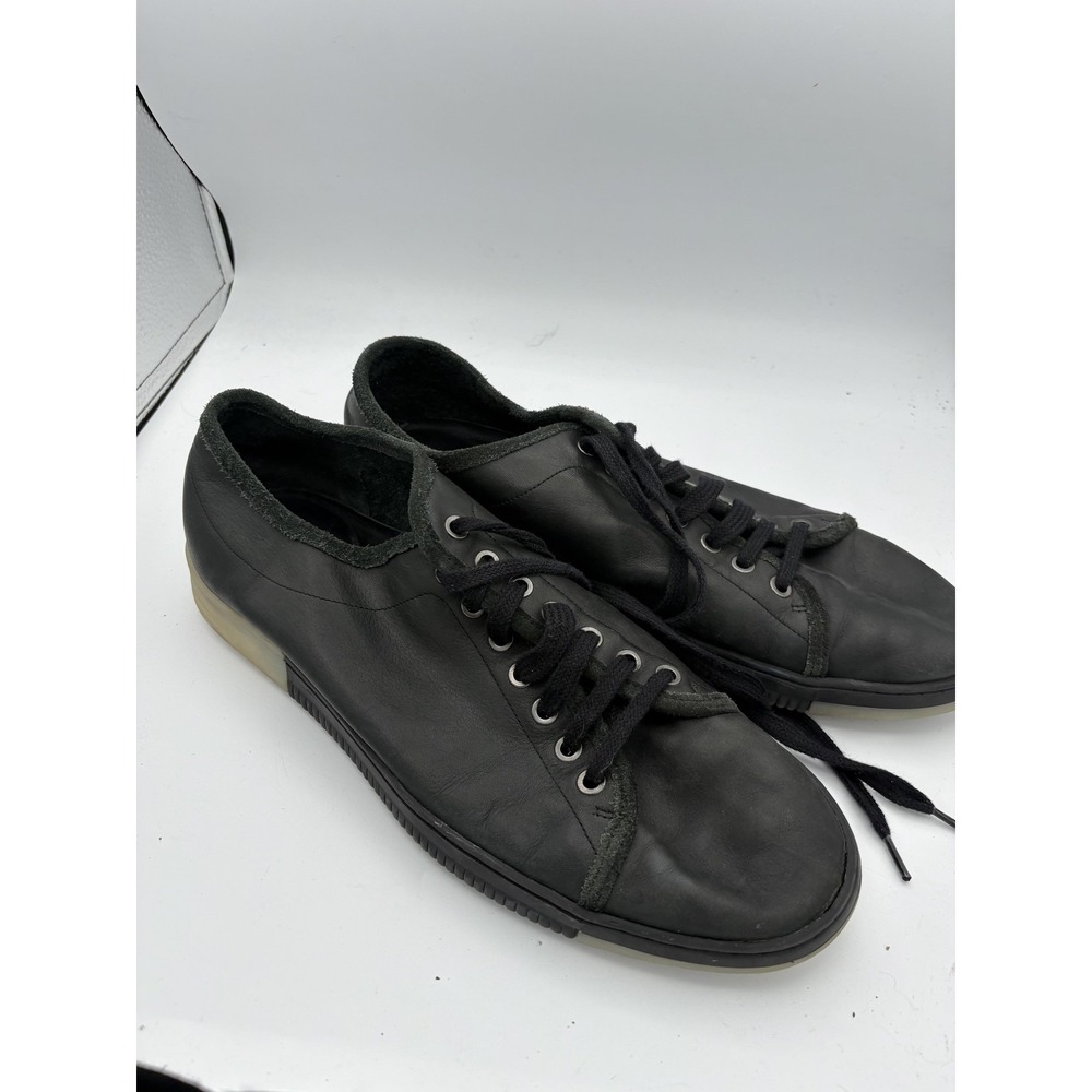 Vince Camuto Shoes Mens Size 10.5 Black Leather Lace Up Casual Sneakers Comfort